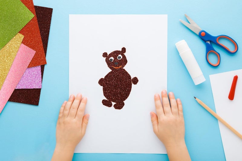 Mluchee 10 Sheets Glitter Cardstock Paper for New Year Thanksgiving Christmas Fall Decor, Self-adhesive Backs Paper 30 X 20cm A4 Paper for Card DIY Crafts Card Scrapbook Decoration (Brown) - Image 5